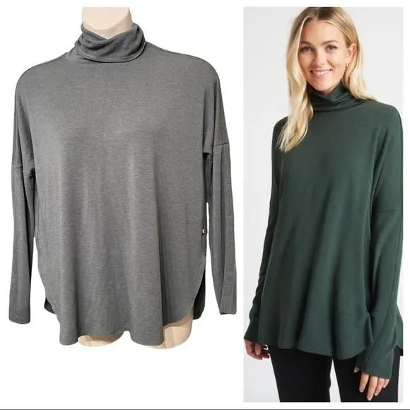 Product image for Kit and Ace Gray Burrow Turtleneck Oversized Sweater Size M
