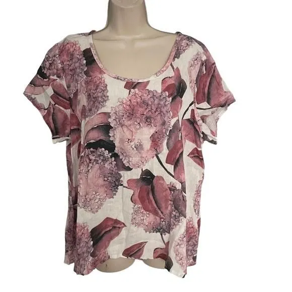 Product image for Flax Hydrangea Linen Easy Top Size M