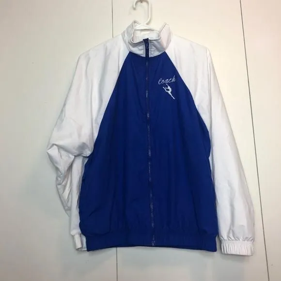 Product image for Rare Vintage Coach Gymnastics Zip Track Jacket