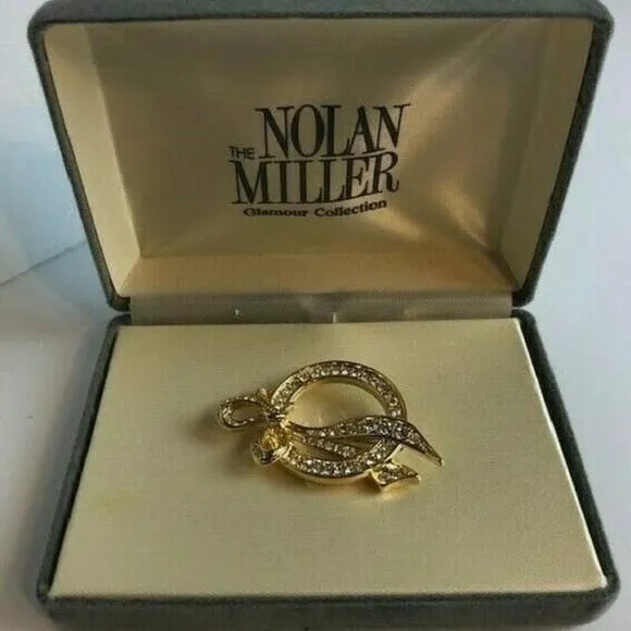 Product image for Vintage Nolan Miller Cubic Zirconium Pin Brooch