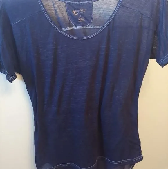 Product image for Arizona Navy Burnout T-Shirt Top Size Medium