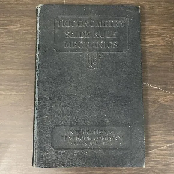 Product image for Trigonometry Slide Rule Mechanics 145B International Textbook Co. ICS Staff 1939
