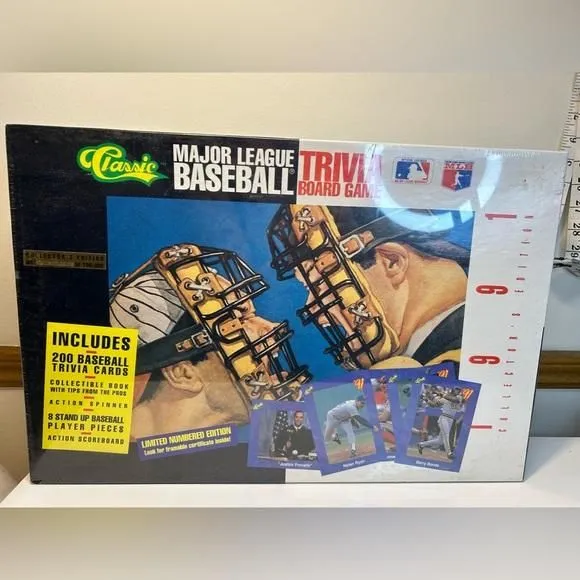 Product image for 1991 Classic Major League BASEBALL TRIVIA Board Game Collectors Edition MLB