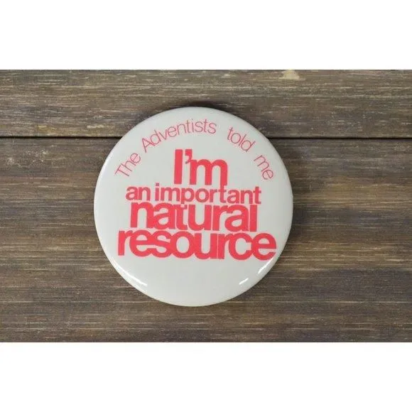 Product image for D04.) Vintage Adventist Pin Jacket Lapel Button Bag Gear Natural Resource