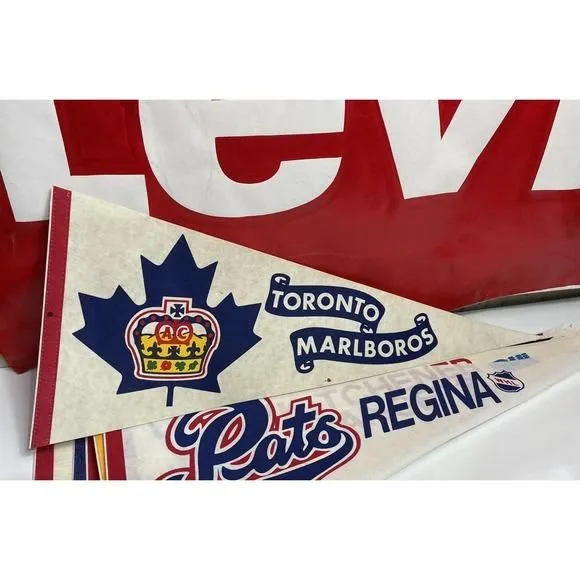 Product image for Vintage Toronto Marlboros OHL Hockey Full Size Pennant Rare
