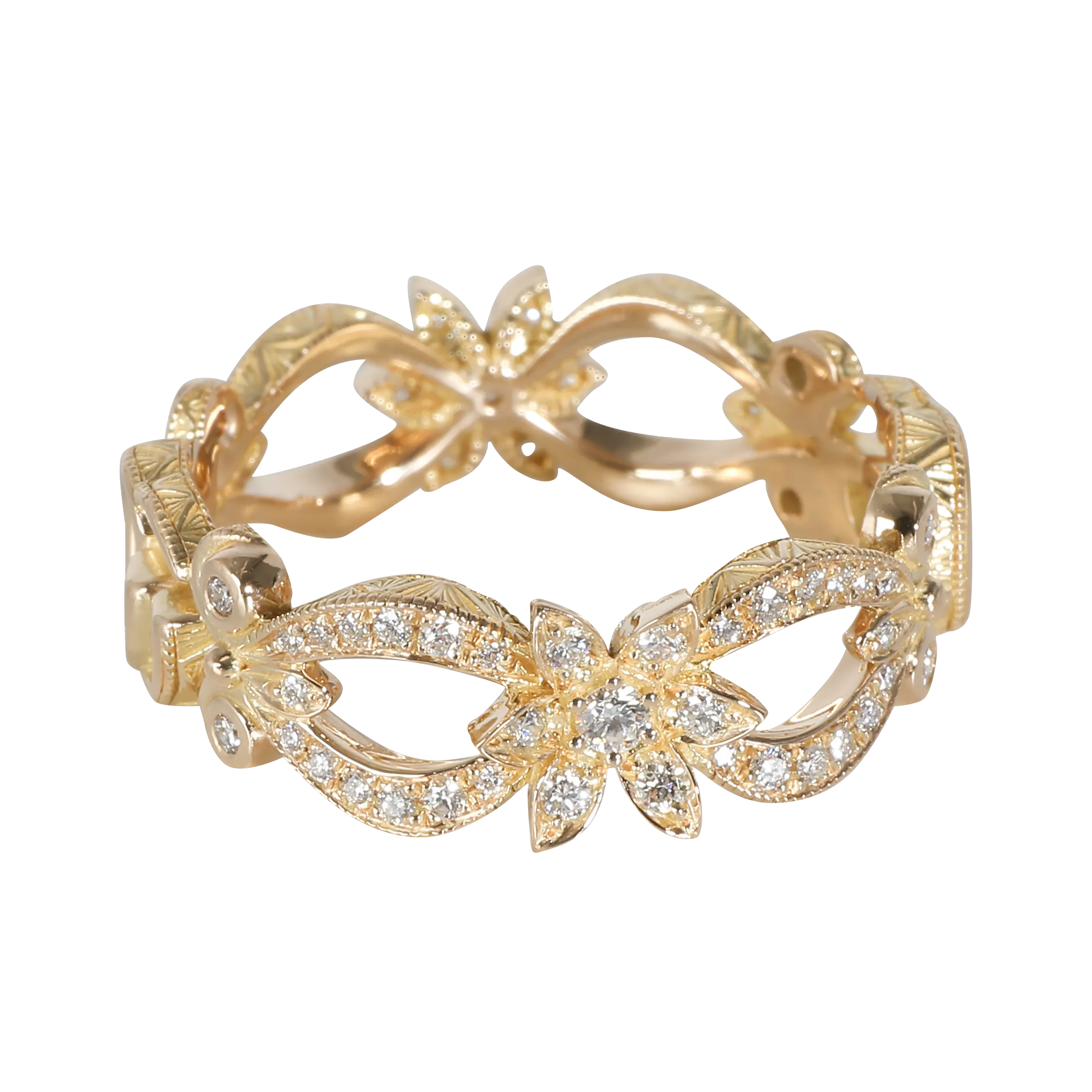 Yellow Gold Diamond Flora GG Ring