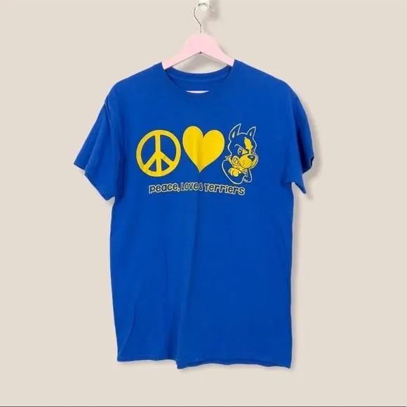 Product image for Peace, love, & Terriers t-shirt S/M