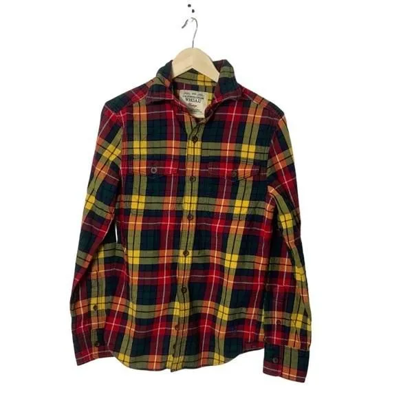 Product image for WHO.AU Vintage 90s red yellow plaid flannel shirt Small