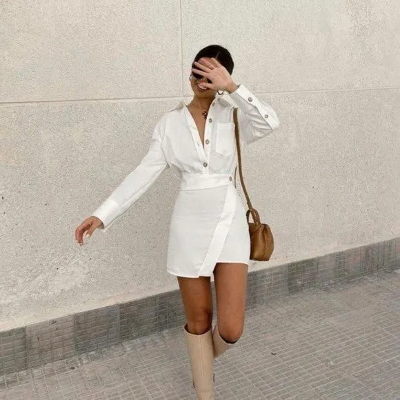 bell sleeve a line cocktail dress Pretty Style Bell Sleeve A-Line Mini Dress main image 1