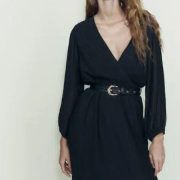 zara black dress midi Zara Women's Black Satin Slip Dress XS – Preworn main image 1