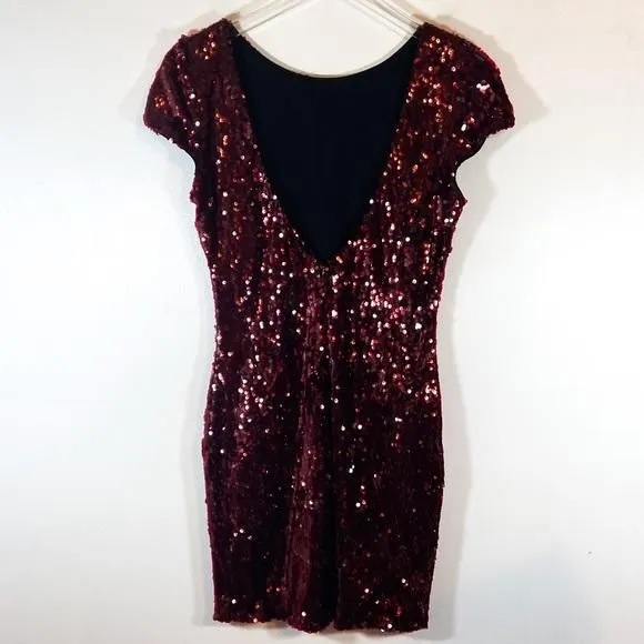 strapless open back dress Bombshell Mini Dress Red Petite main image 1