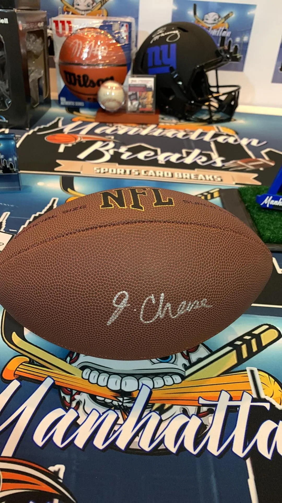 Product image for Ja’Marr Chase Signed Authentic Wilson Football JSA COA