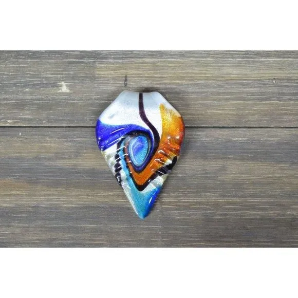Product image for C09.) Vintage Blown Glass Pendant Multicolor Artisan Accessory