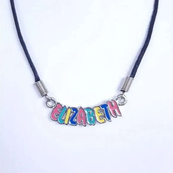 Product image for 𝅺Vintage Name Necklace Elizabeth 2001