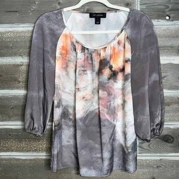 Product image for St. John Silk Watercolor Blouse