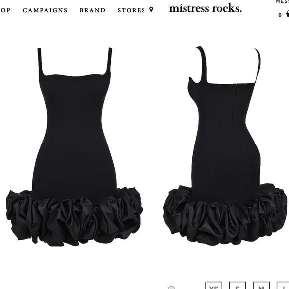 HOUSE OF CB 'Lilou' Black Ruffle Hem Dress /Size XS NWOT  Whatnot: Shop,  Sell, Connect