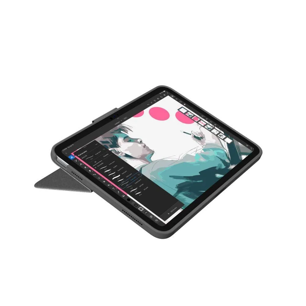 Certified Refurbished - Logitech Combo Touch Detachable Keyboard Case for iPad (10th gen) - Oxford