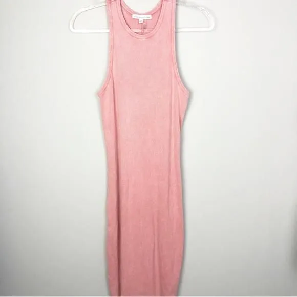 Product image for YOUNG FABULOUS & BROKE | NEW Robbie Ribbed Pink Midi Tank Dress Women’s Size S
