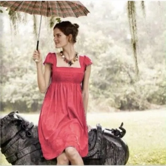 Product image for ANTHROPOLOGIE | MAEVE Supreme Grace Smocked Orange Dress Women’s Size 0