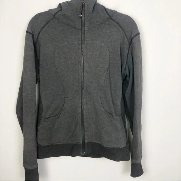 Product image for LULULEMON | Dark Gray On The Daily Hoodie Jacket Full Zip Women’s Size 8