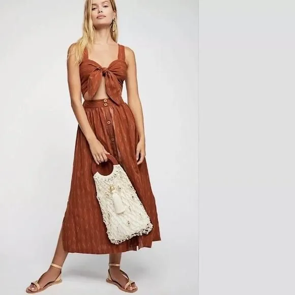 Product image for Free People Caldasi Printed Midi Dress XS
