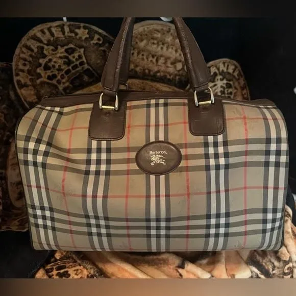 Product image for Burberry Haymarket check travel weekender bag