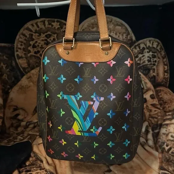 Product image for Hand painted l💯% authentic Louis Vuitton excursion tote