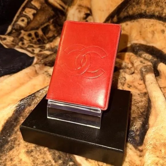 Product image for Red red wine! Beautiful, red soft, leather Chanel wallet
