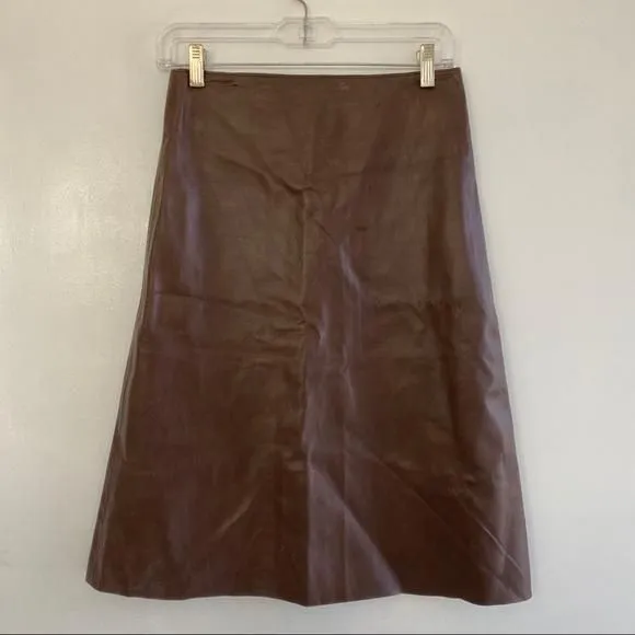 Product image for Leather Skirt soft Sold Brand knee length