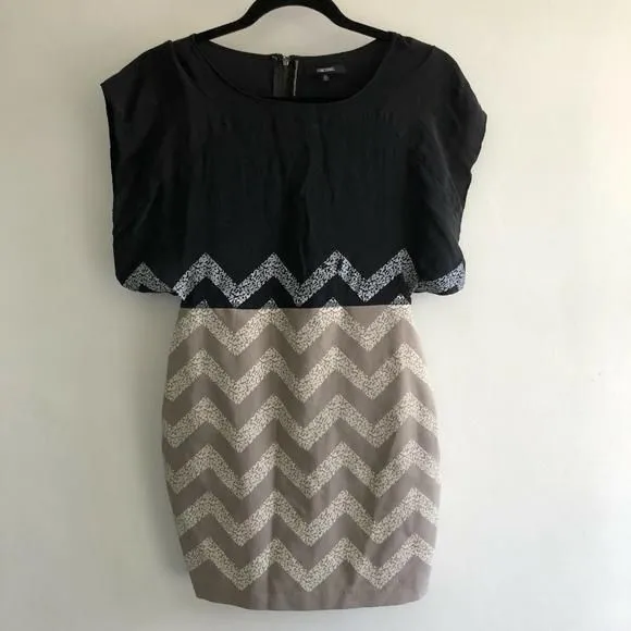 Product image for Funktional Anthropologie Chevron Black Brown Dress