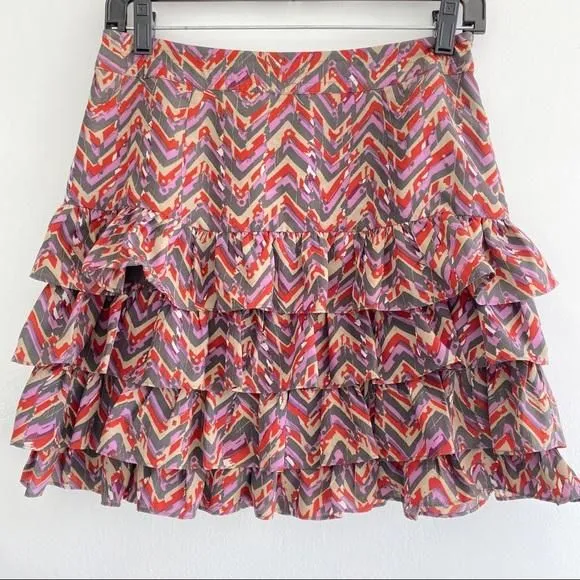 Product image for Banana Republic ruffle tiered skirt side zip