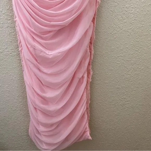 sofia fairy pink mesh maxi dress Magenta Mesh Maxi Dress main image 1