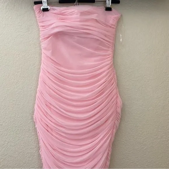 sofia fairy pink mesh maxi dress Elysium Pink Maxi Dress - US 2