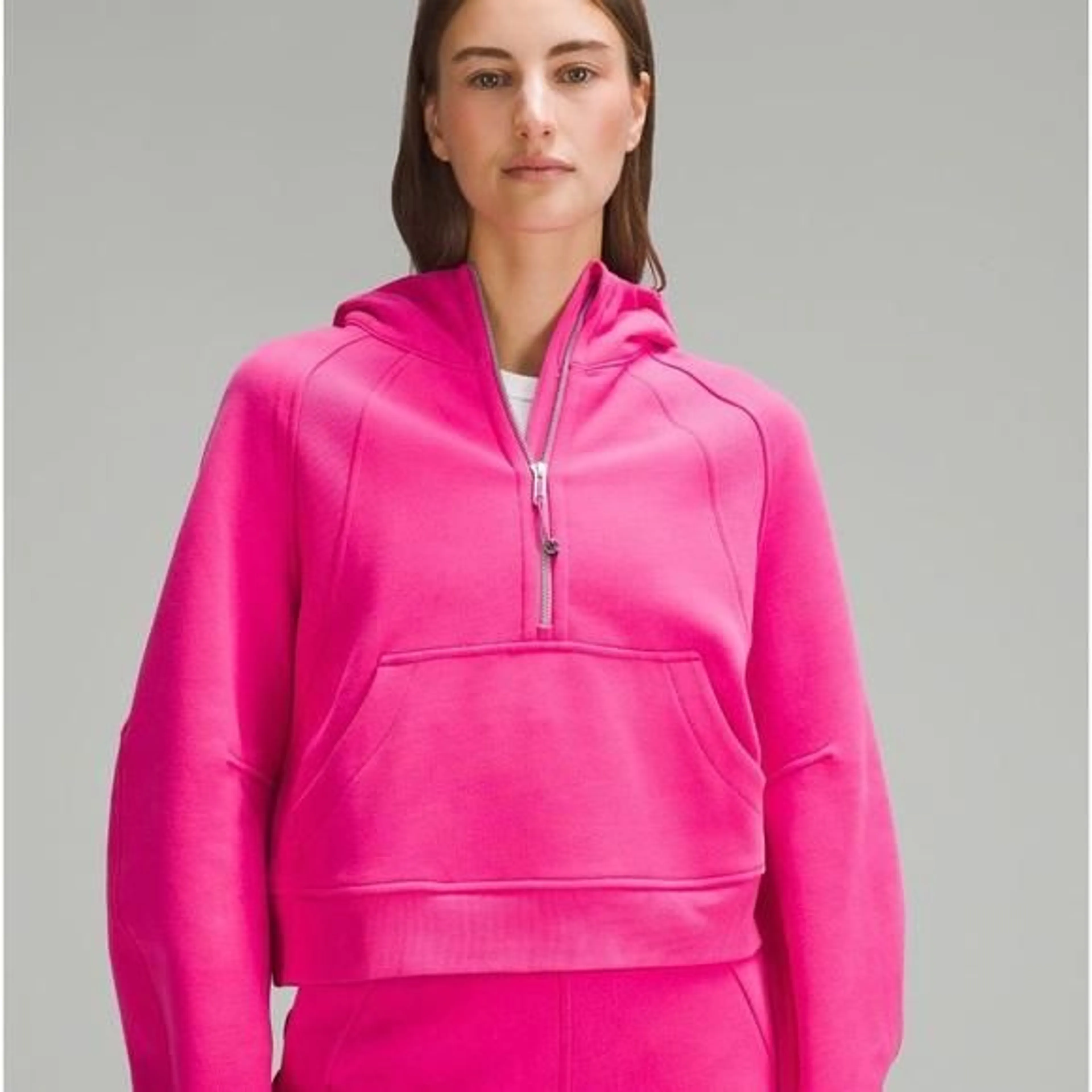 NWT Lululemon Scuba Oversized Full Zip Hoodie Pink Blossom Size : XL / XXL