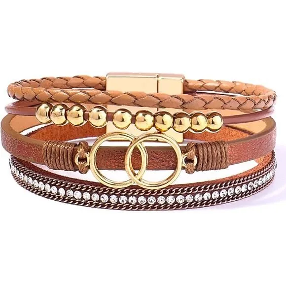Product image for Leather Layered Bracelet