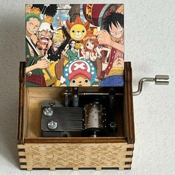 Product image for 17. One Piece Gang Hand Crank Wooden Music Box Anime