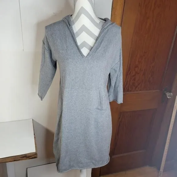 Product image for Womans Pure Jill by J Jill Long Tunic Cotton/Cashmere Hoodie Size Small V Neck