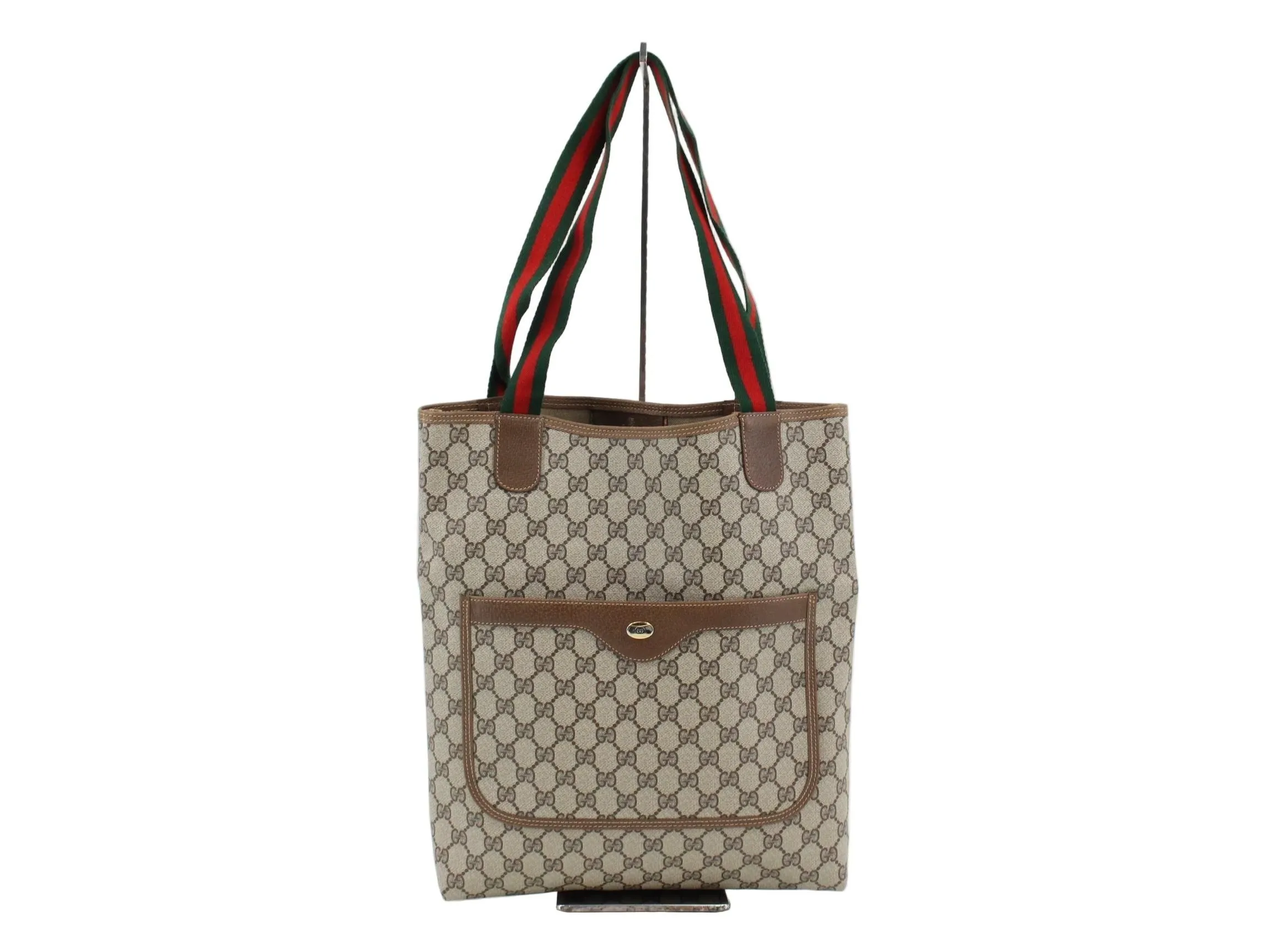 Gucci Vintage Shopper Tote GG Supreme Sherry Line 2963