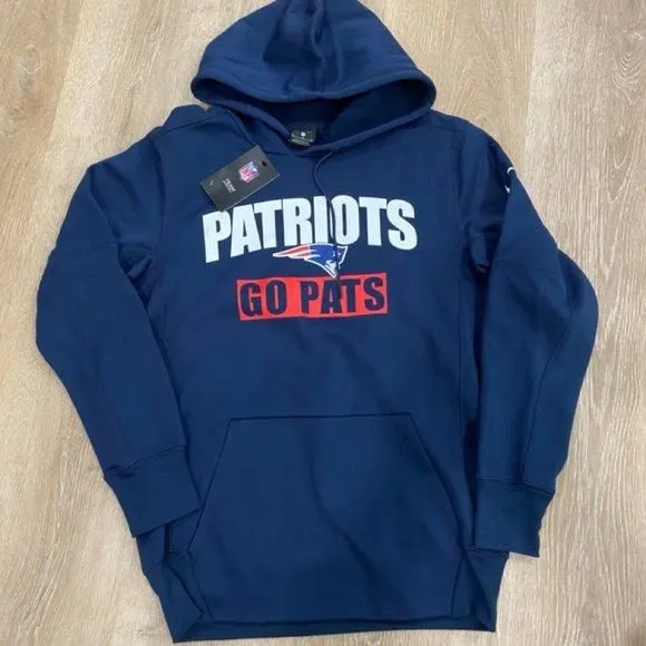Product image for Nike New England Patriots Hometown Navy Therma-FIT Hoodie Men's Small
