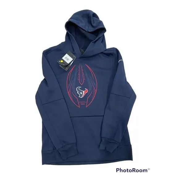 Product image for Nike Houston Texans Marine Icon Therma Pullover Hoodie, Youth Large, NWT