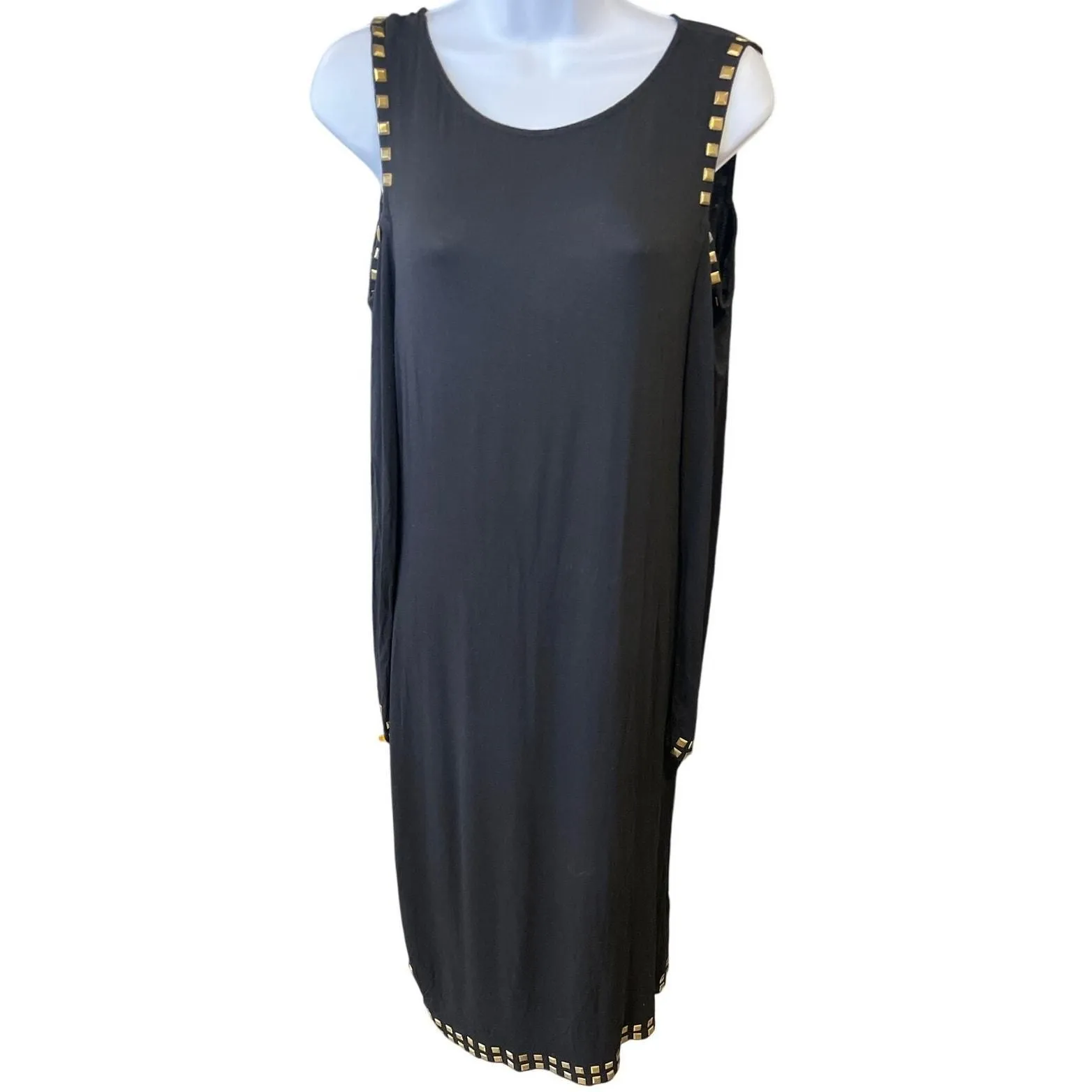 Catherines Women's Black Midi Dress Size Large Brass Beading Detail -  pre-owned---good - Catherines  Whatnot: Shop, Sell, Connect