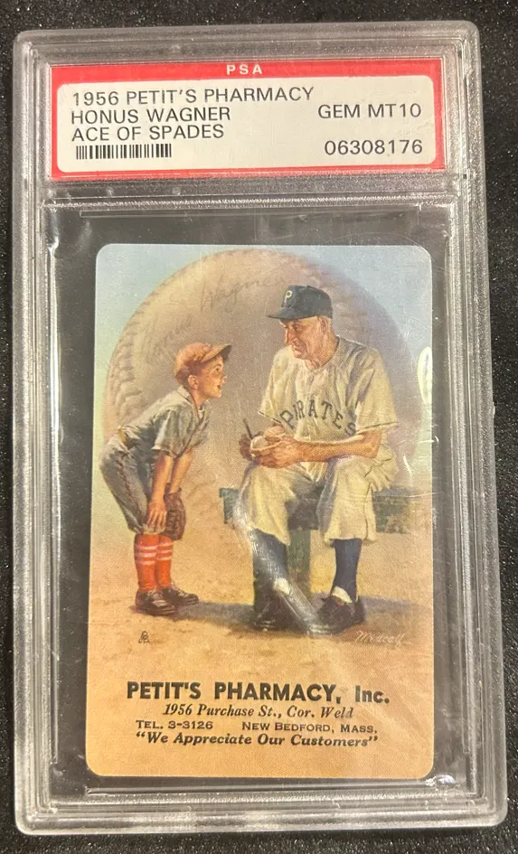 1956 Petit's Pharmacy Honus Wagner Ace Of Spades PSA 10 POP 1 GEM MINT RARE!   Whatnot: Shop, Sell, Connect
