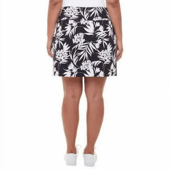 Product image for S.C. & CO. Women's Skirt Floral Print Skort W/Pockets Black