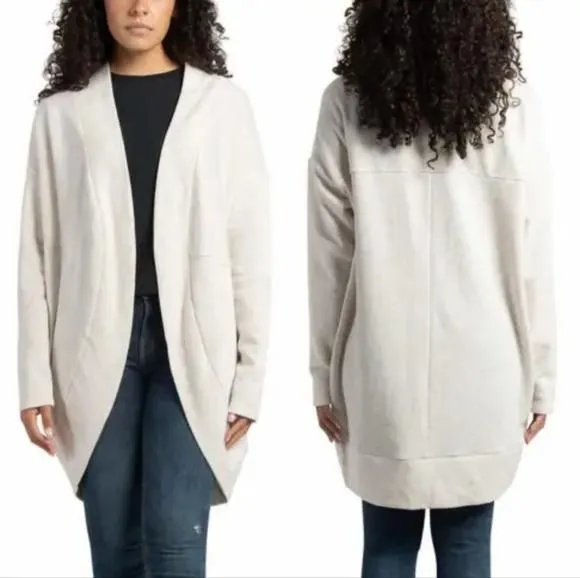 Product image for Ecothreads Ladies' Fleece Cardigan Tan (Heather)