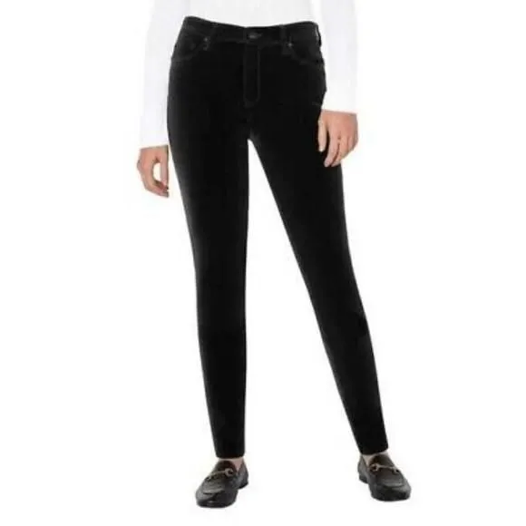 Product image for Well Worn Ladies' Pant High-Rise Luxe Velvet Tapered Pants