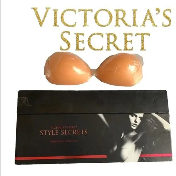 Product image for Victorias Secret Sz B Nude Invisible Shaping Uplift strapless adhesive bra New