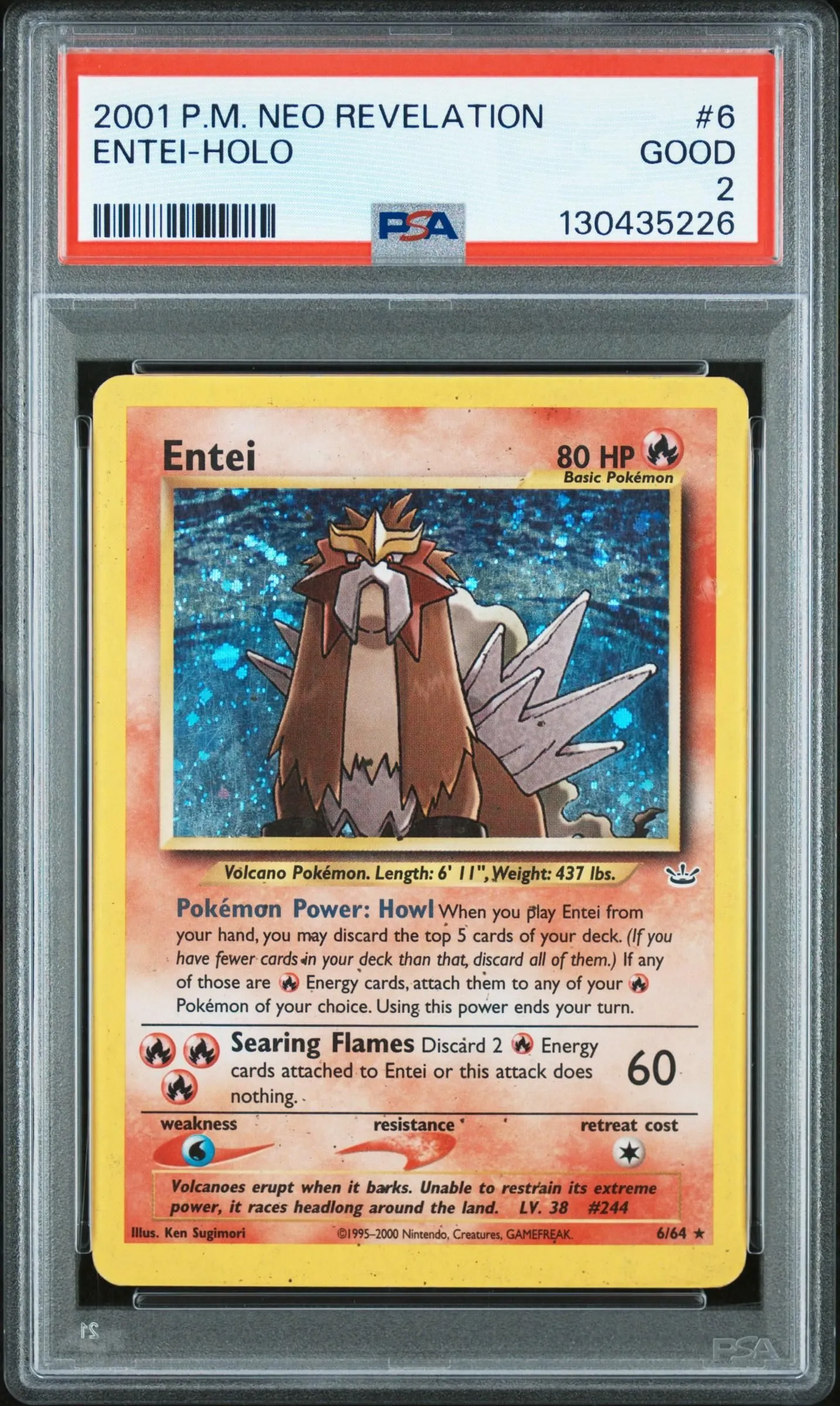 entei pokemon card 1995 - (34) - Wizards Black Star Promos 2001 Pokemon Neo Revelation Entei
