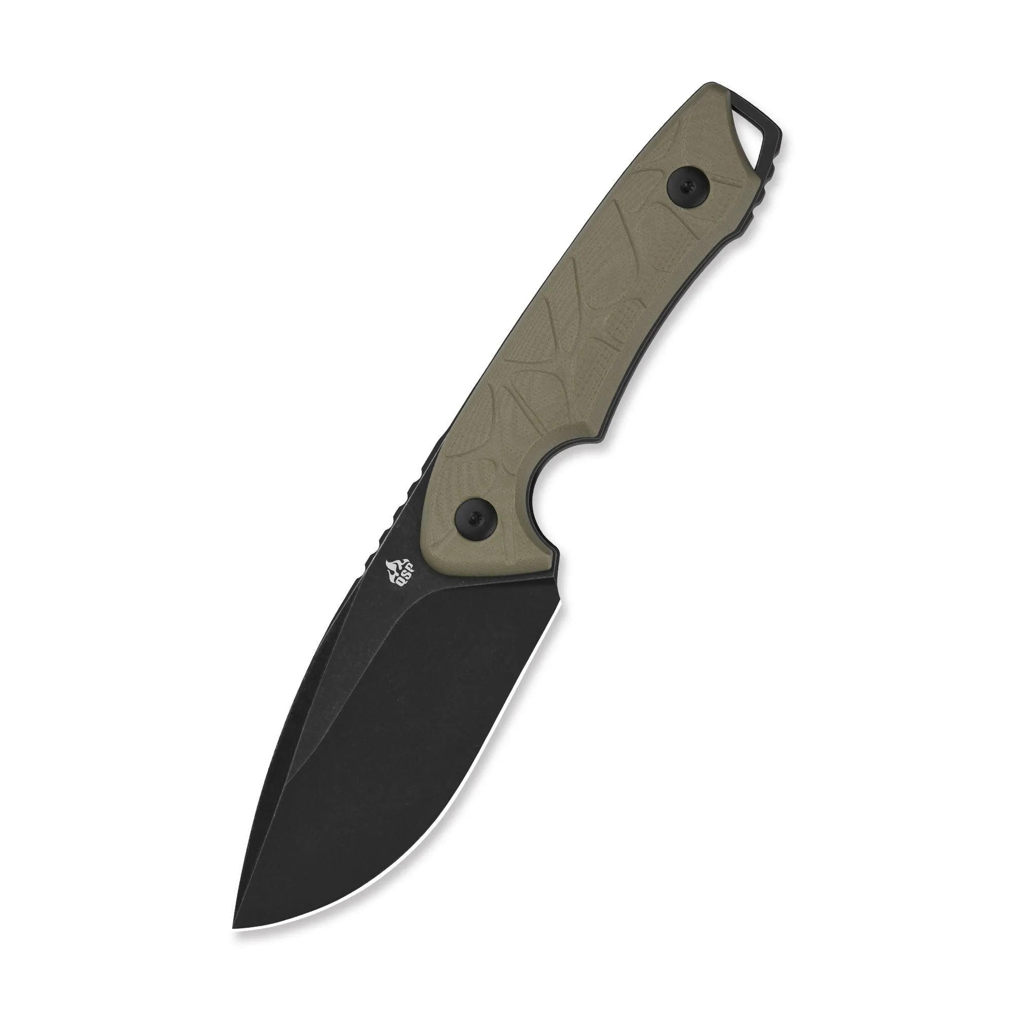 QSP Tiny TOT Compact Fixed Blade Knife 10Cr15MoV Steel G10 Handle with Kydex Sheath