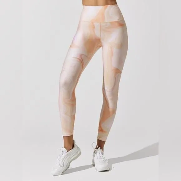 Product image for Carbon 38 Printed High Rise 7/8 Leggings in Warped Marble