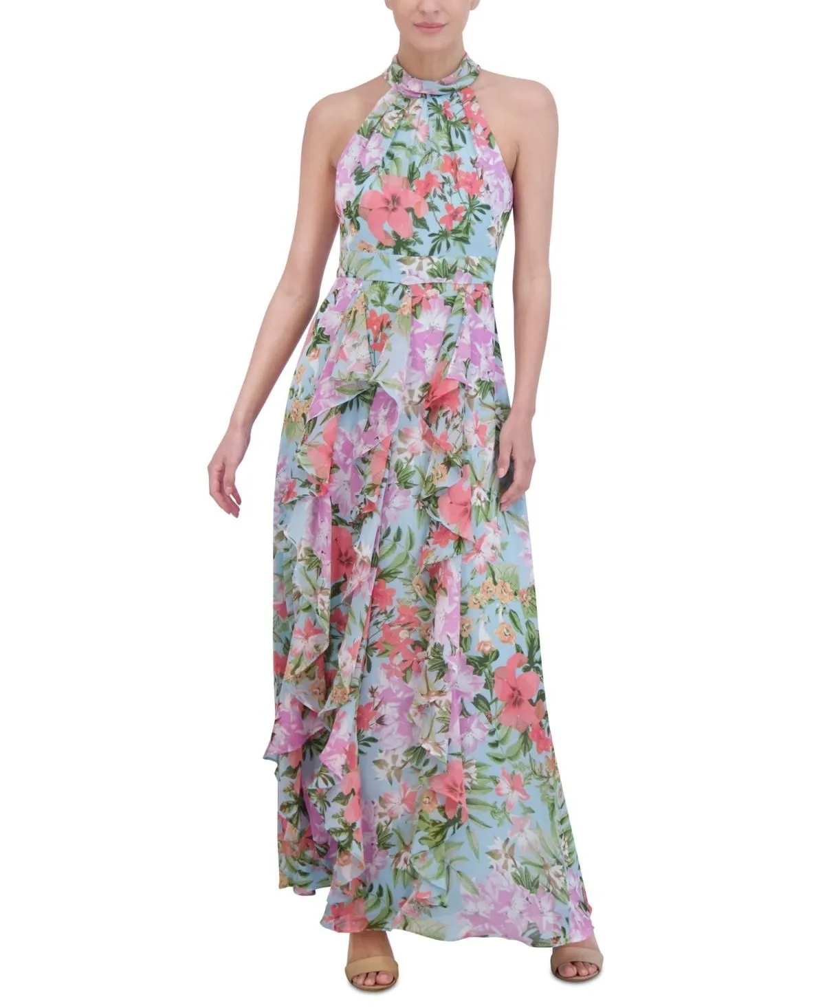 halter maxi satin dress Cult Gaia Pheobe Merlot Satin Halter Maxi Dress main image 1